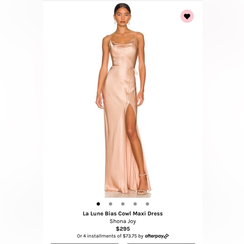 La Lune Bias Cowl Maxi Dress in Desert Rose/Brand New w/ Tag